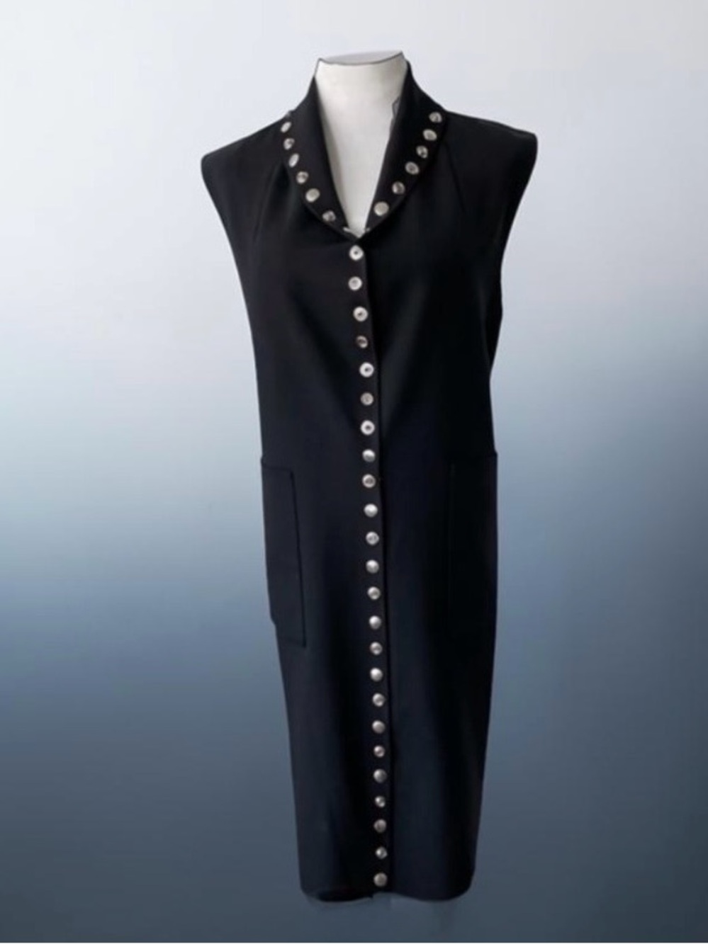 ALEXANDER WANG SNAP FRONT STUD DRESS DUSTER - Picture 11 of 16